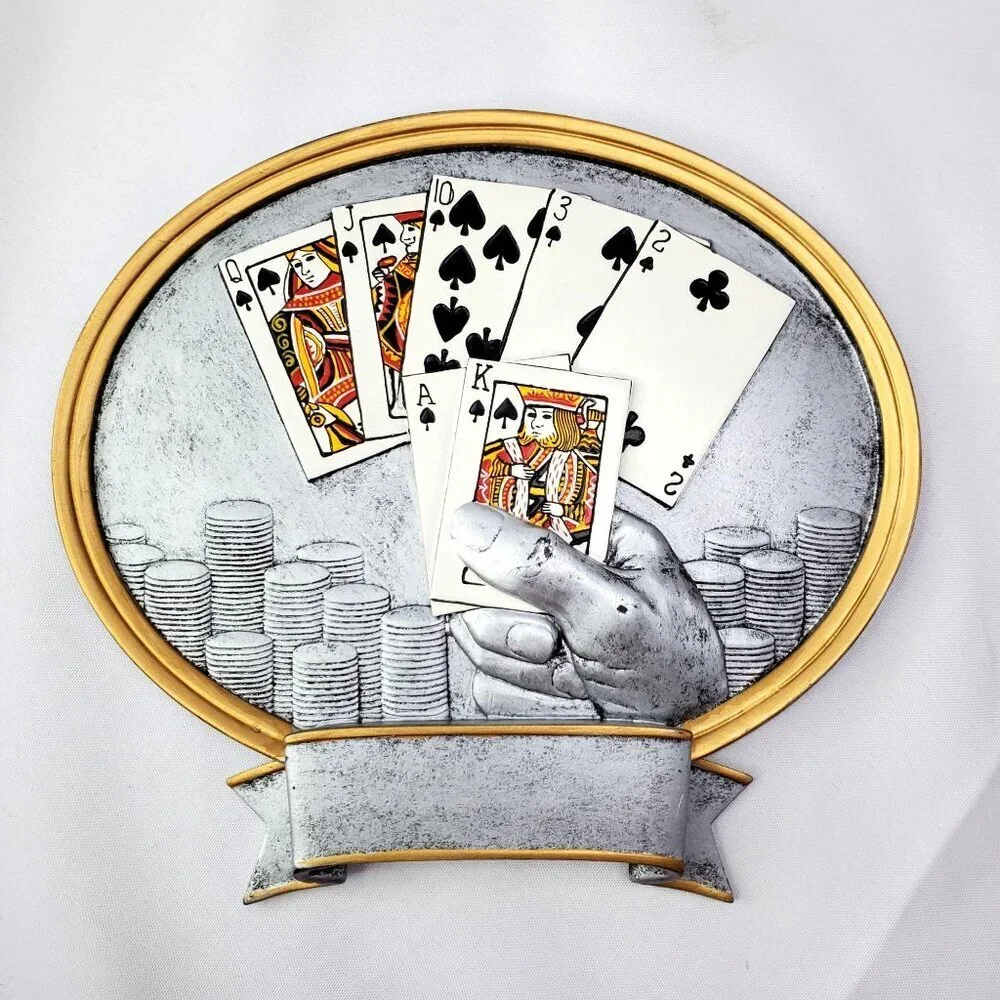 Legend Texas Hold'em Poker 3-D Trophy Plaque 8.25